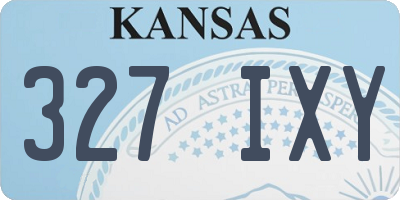KS license plate 327IXY