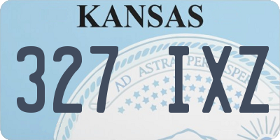 KS license plate 327IXZ