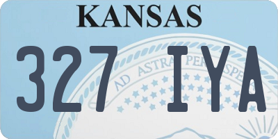 KS license plate 327IYA