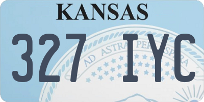 KS license plate 327IYC