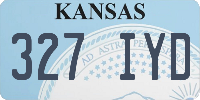 KS license plate 327IYD