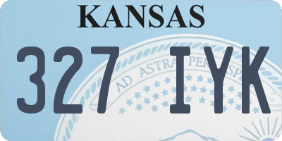 KS license plate 327IYK