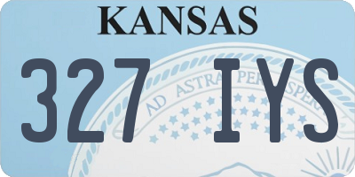 KS license plate 327IYS