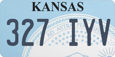KS license plate 327IYV