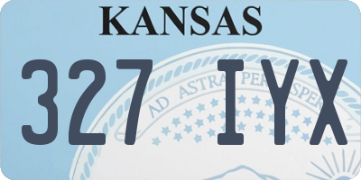 KS license plate 327IYX