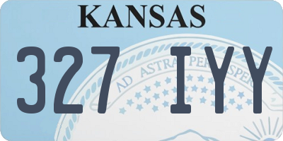 KS license plate 327IYY
