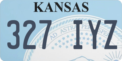 KS license plate 327IYZ