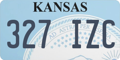 KS license plate 327IZC