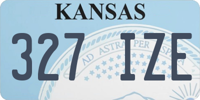 KS license plate 327IZE