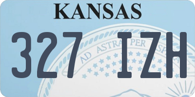 KS license plate 327IZH