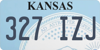 KS license plate 327IZJ