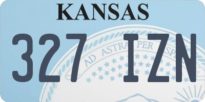 KS license plate 327IZN