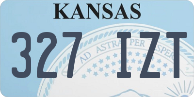 KS license plate 327IZT