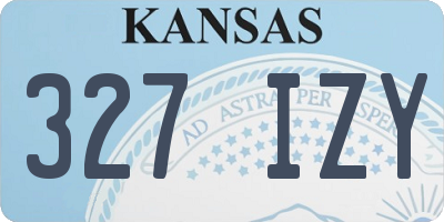 KS license plate 327IZY