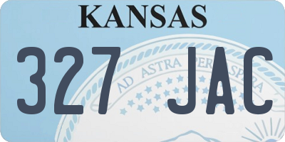 KS license plate 327JAC