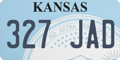 KS license plate 327JAD