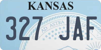 KS license plate 327JAF