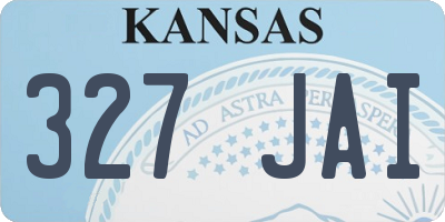 KS license plate 327JAI