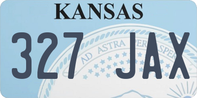 KS license plate 327JAX
