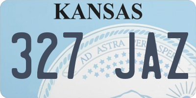 KS license plate 327JAZ