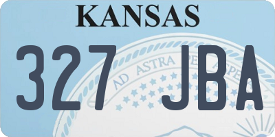 KS license plate 327JBA