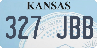 KS license plate 327JBB