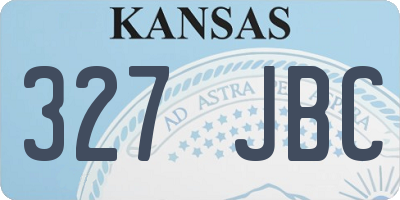 KS license plate 327JBC