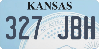 KS license plate 327JBH