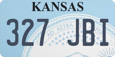 KS license plate 327JBI