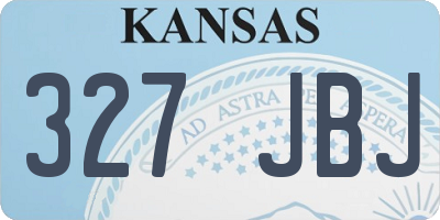 KS license plate 327JBJ