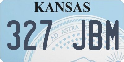 KS license plate 327JBM