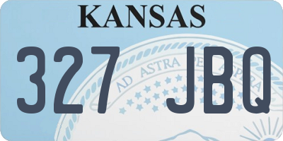 KS license plate 327JBQ