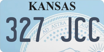 KS license plate 327JCC