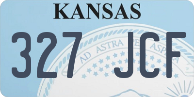 KS license plate 327JCF