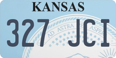 KS license plate 327JCI