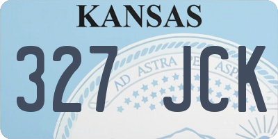 KS license plate 327JCK