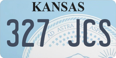 KS license plate 327JCS