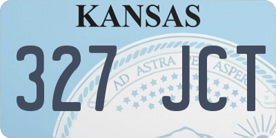 KS license plate 327JCT