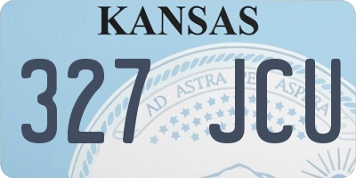 KS license plate 327JCU