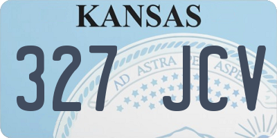 KS license plate 327JCV