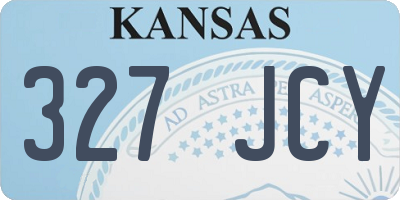 KS license plate 327JCY