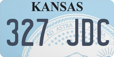 KS license plate 327JDC