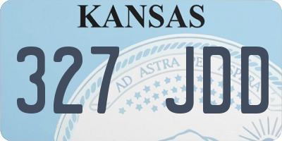KS license plate 327JDD