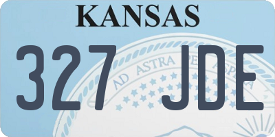 KS license plate 327JDE