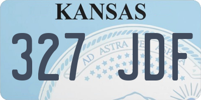 KS license plate 327JDF