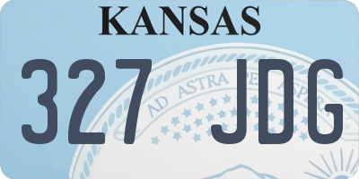 KS license plate 327JDG