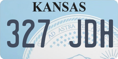 KS license plate 327JDH