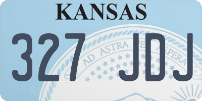 KS license plate 327JDJ