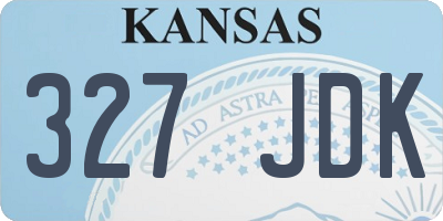 KS license plate 327JDK