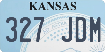 KS license plate 327JDM